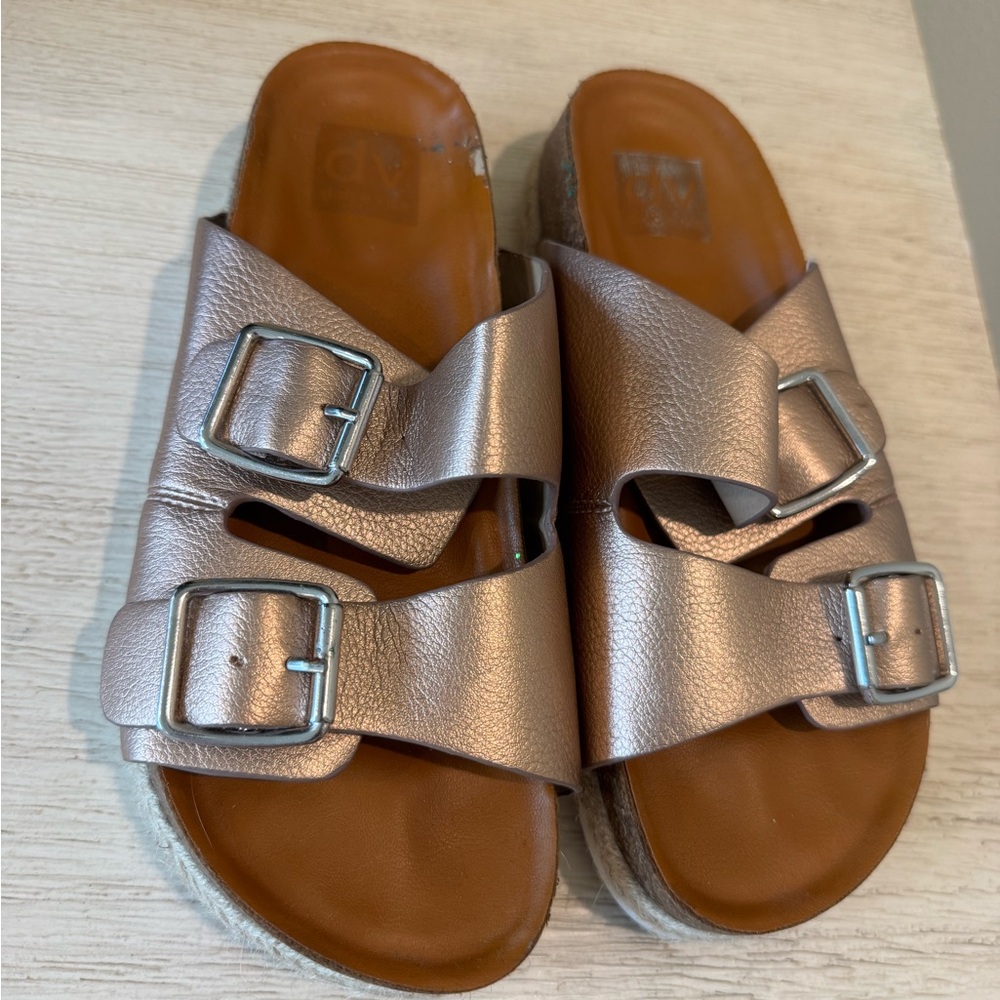 DV by Dolce Vita Metallic Sandals with Buckles